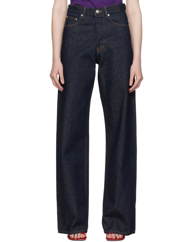 Dries van Noten Navy Straight Jeans 507