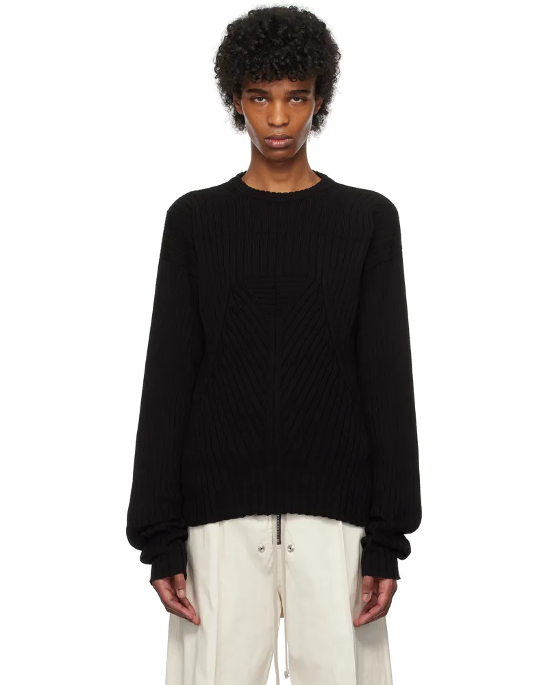 Rick Owens Black Hollywood Round Neck Sweater 09