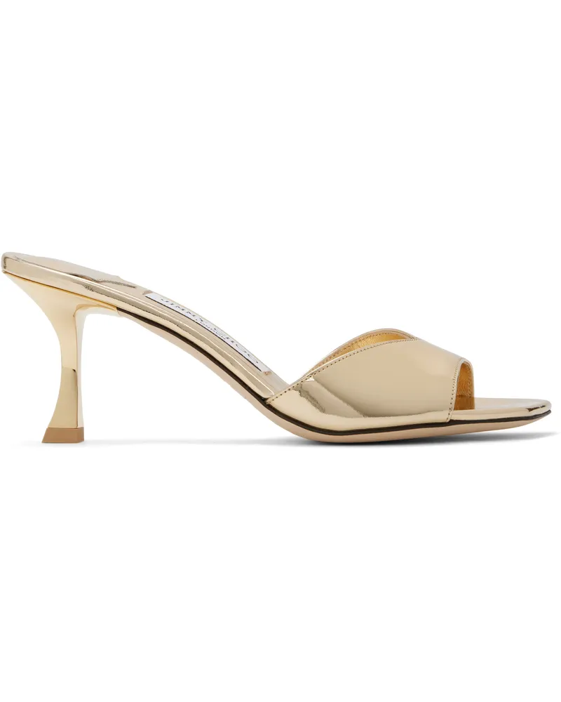 Jimmy Choo Gold Skye 70 Heeled Sandals Gold