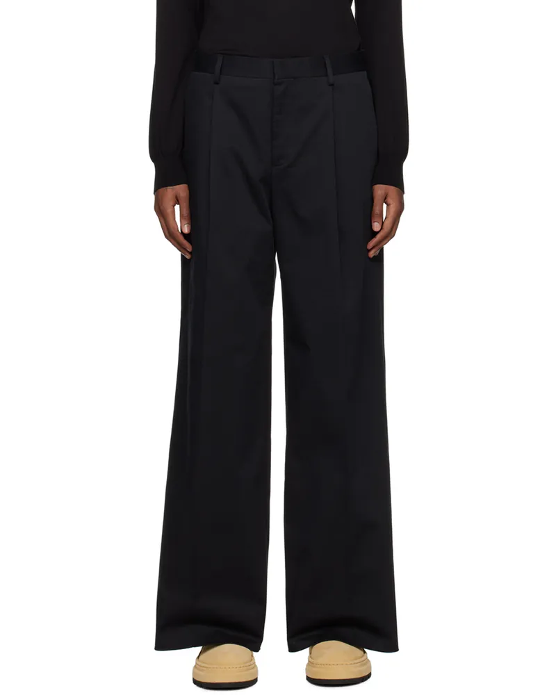Moschino Black Pleated Trousers J0555