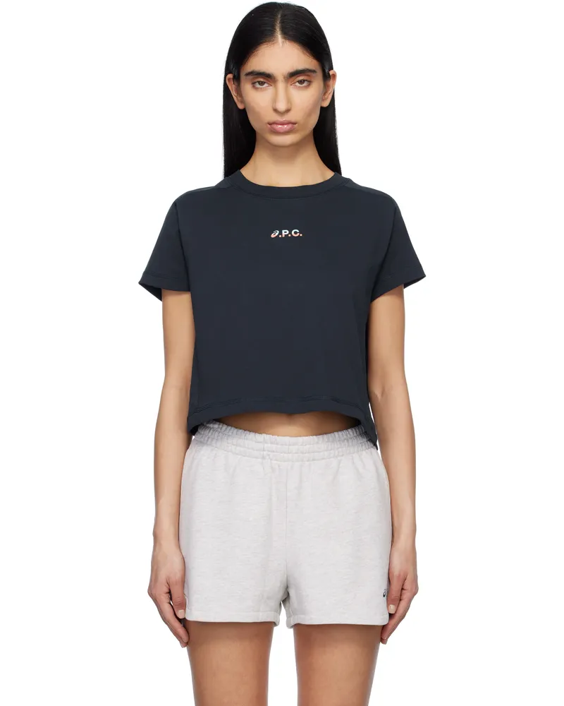 A.P.C. Navy ASICS Edition Cloud T-shirt Iak
