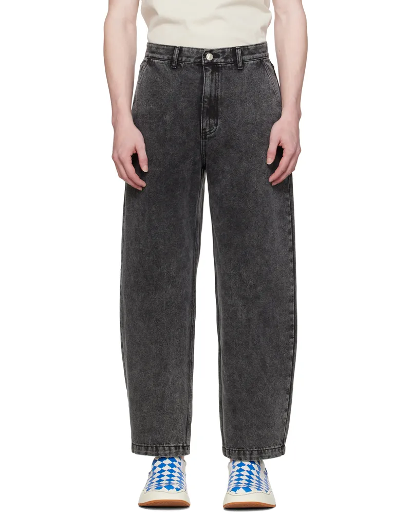 Adererror Black Significant Tag Jeans Noir