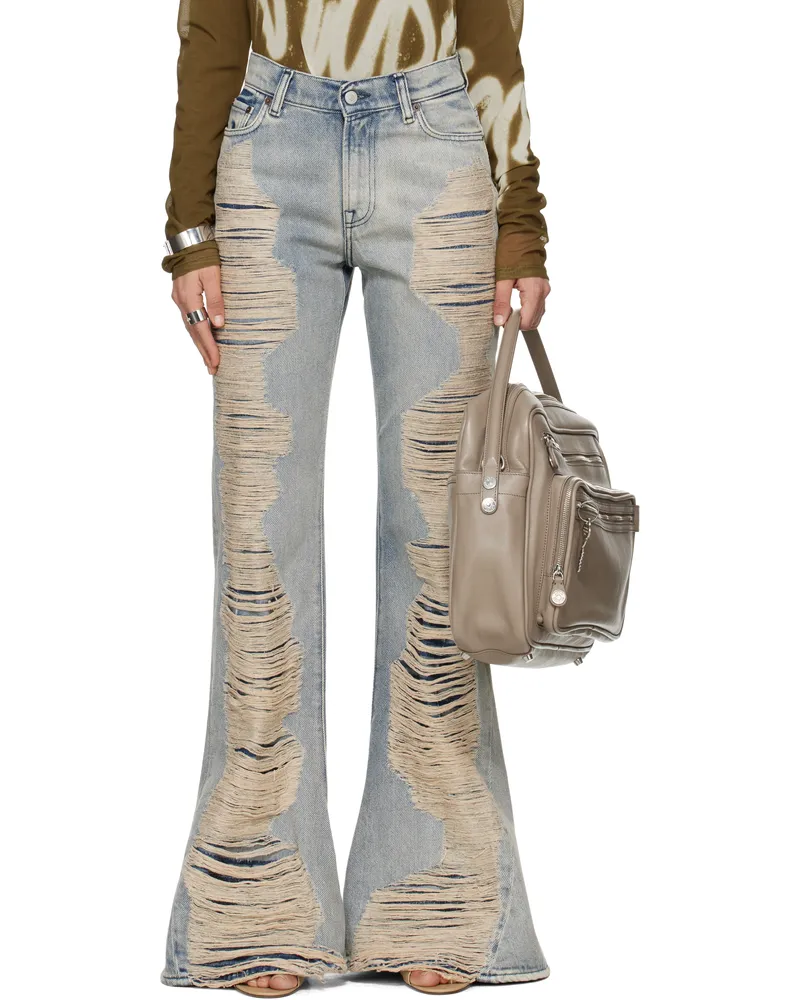 Acne Studios Blue Regular Bootcut Fit Jeans Auz