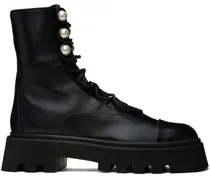 Black Pearlogy Combat Ankle Boots