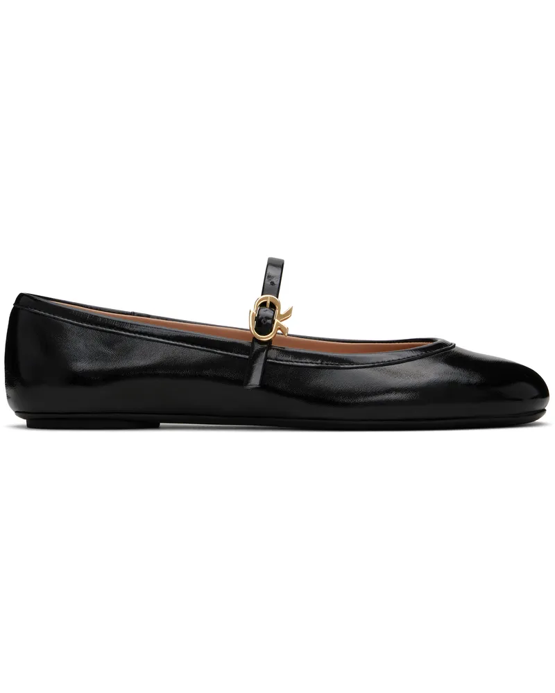 Gianvito Rossi Black Carla Ballerina Flats Black