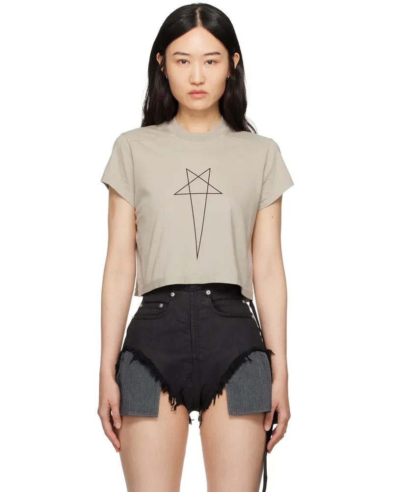 DRKSHDW by Rick Owens Off-White Porterville Cropped Small Level T-shirt 809