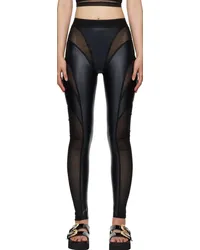 Versace Jeans Black Cutout Tape Leggings Eblack