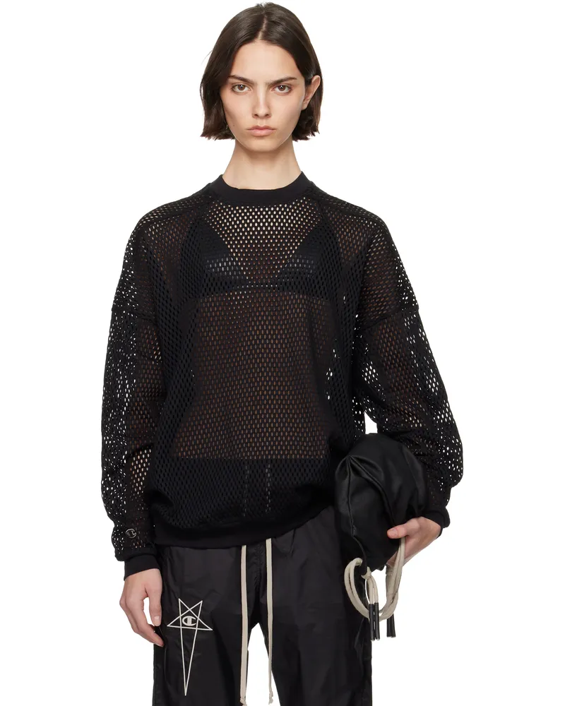 Rick Owens Black Champion Edition Jumbo Sweatshirt 09