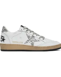 Golden Goose White & Silver Ball Star Sneakers White