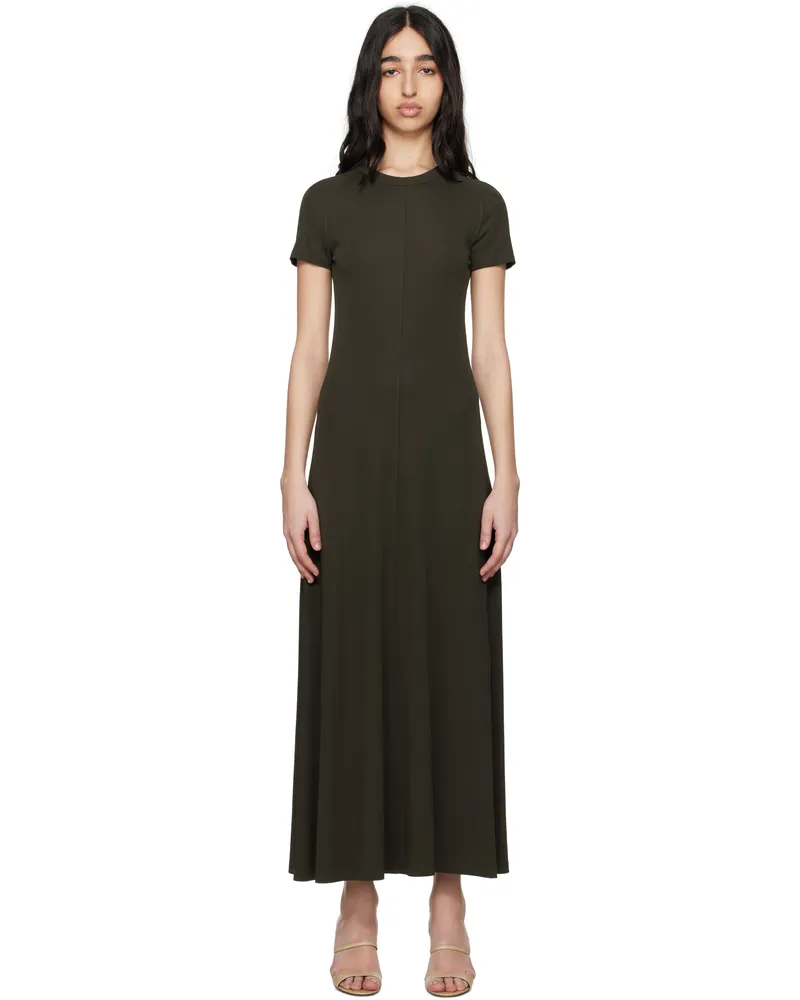 Totême Brown Fluid Jersey Maxi Dress Pepper
