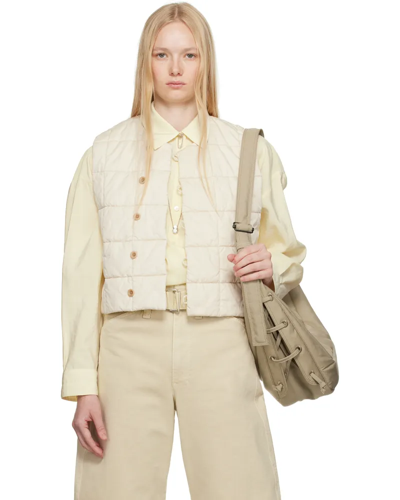 Christophe Lemaire Off-White Wadded Vest Wh014