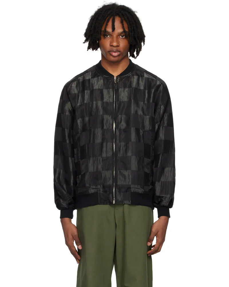 NEEDLES Black B.B. Bomber Jacket B-black