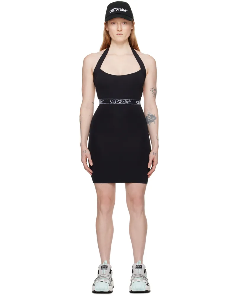 OFF-WHITE Black Cross Minidress Black