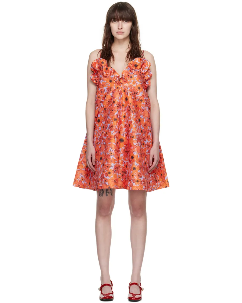 Kika Vargas Orange Joan Minidress Orange