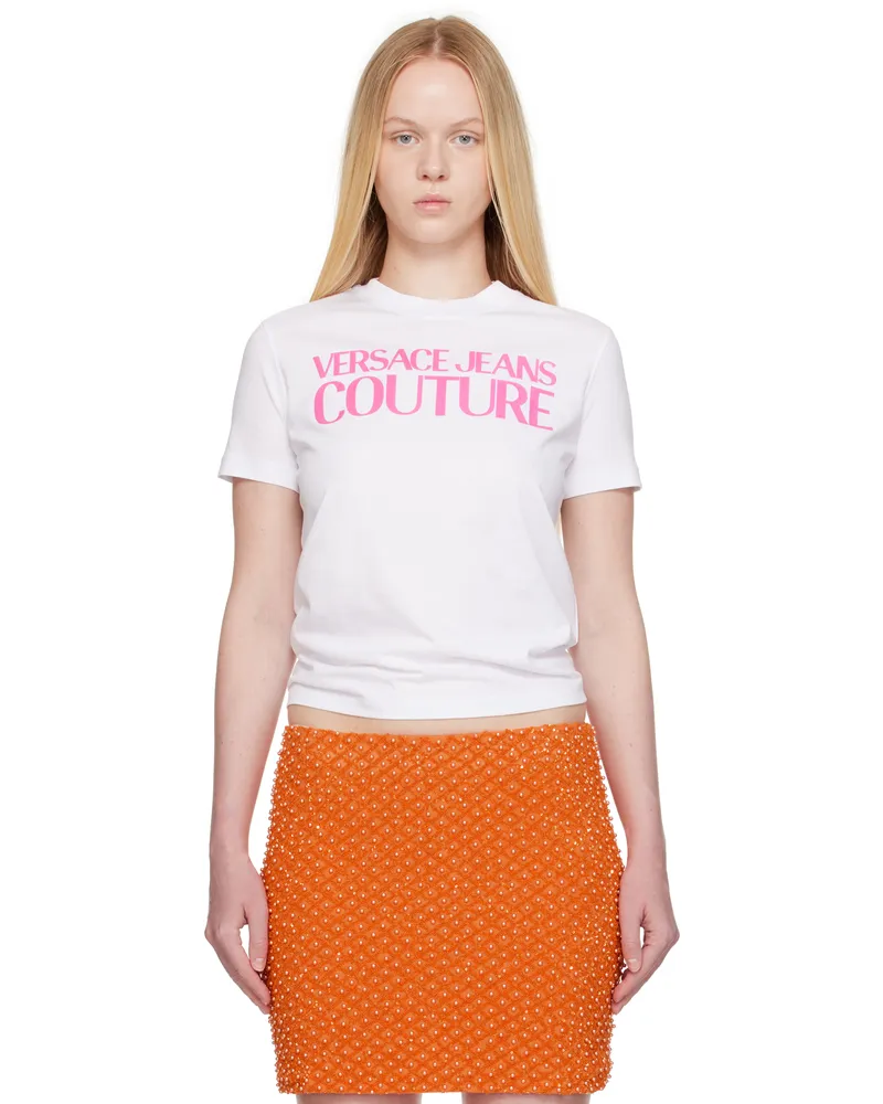 Versace Jeans White Institutional Logo T-shirt E003