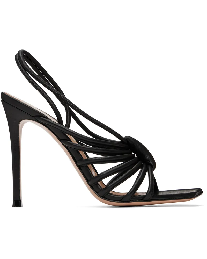Gianvito Rossi Black Hellen Heeled Sandals Nero