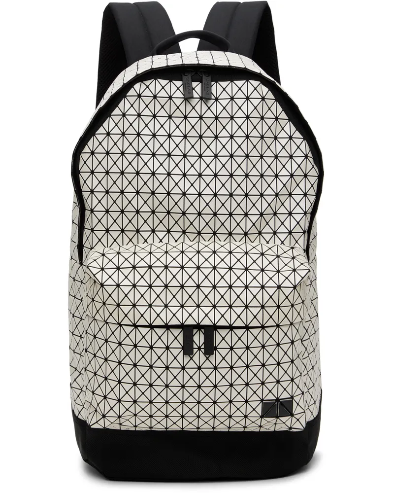 Issey Miyake White Daypack Metallic Backpack 91-Silver