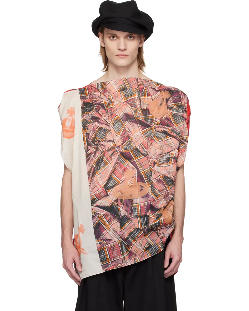 Vivienne Westwood Multicolor Tartan Orb Beach Top Ss25-f401