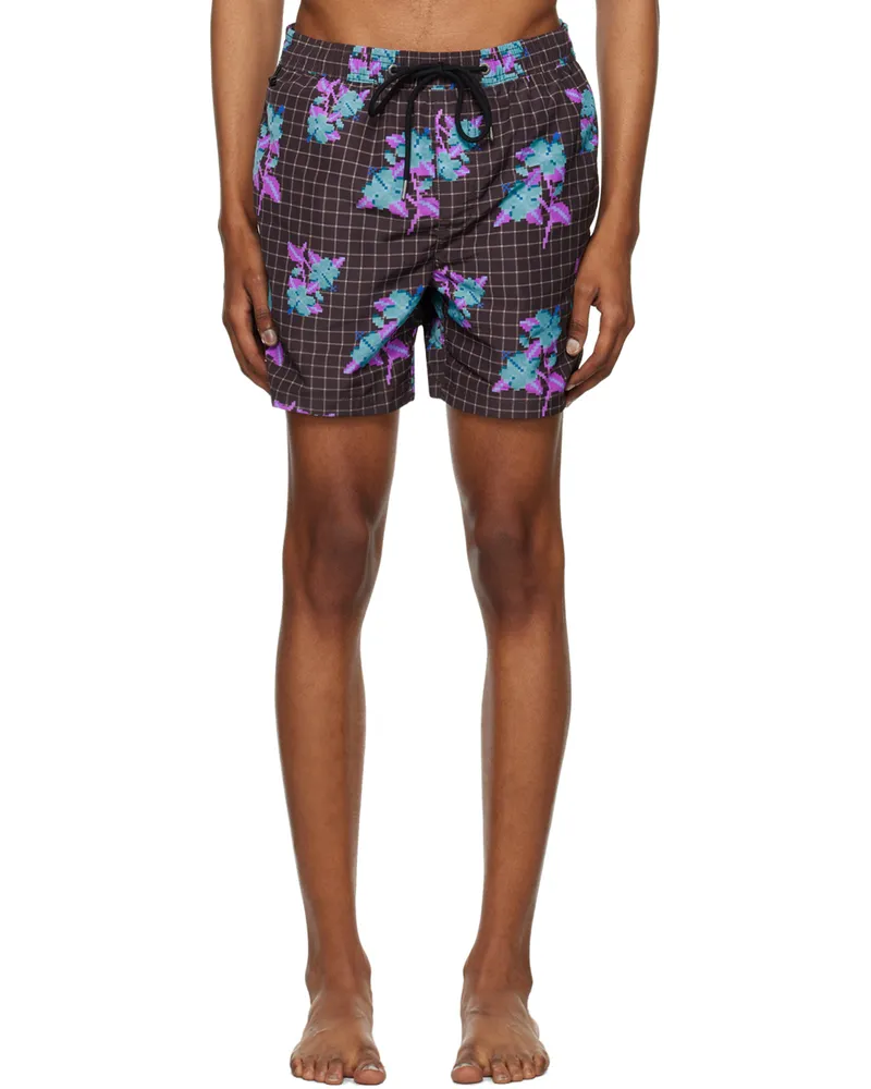 ksubi Brown Low Res Swim Shorts Assorted
