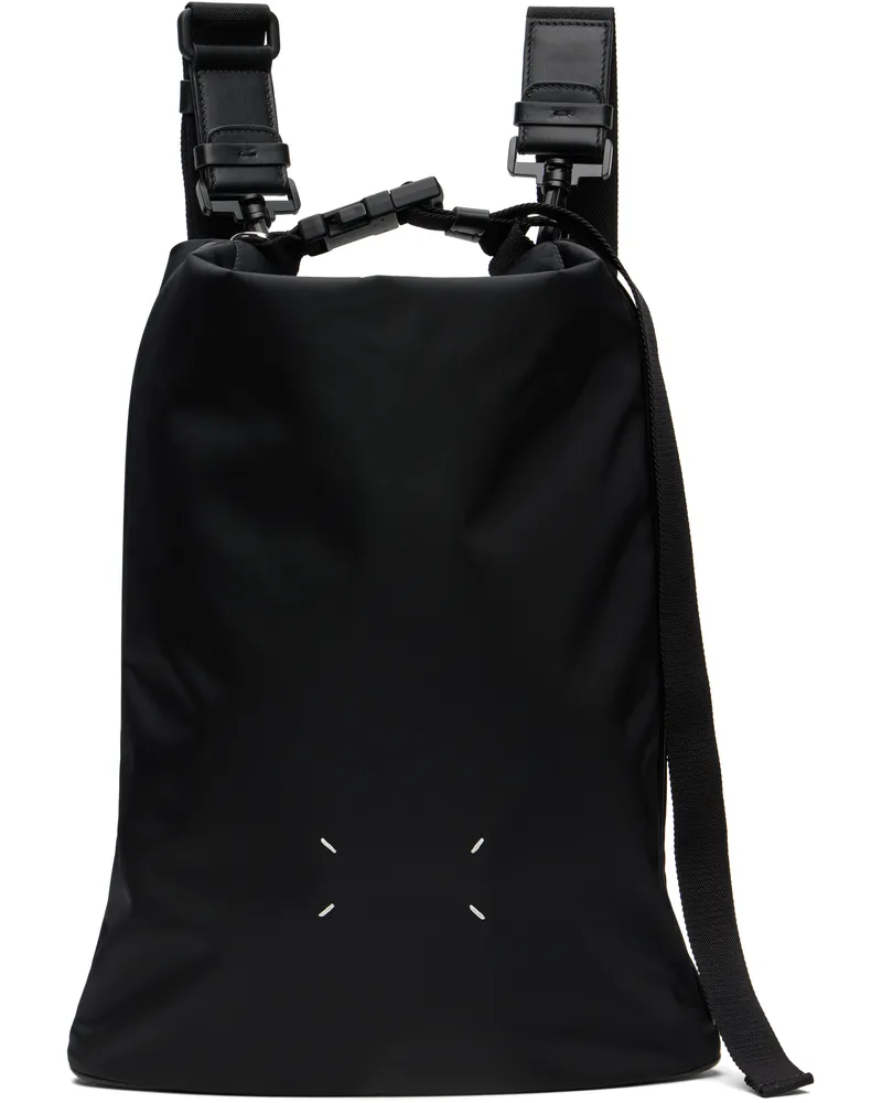 Maison Margiela Black High Tech Roll Up Backpack T8013