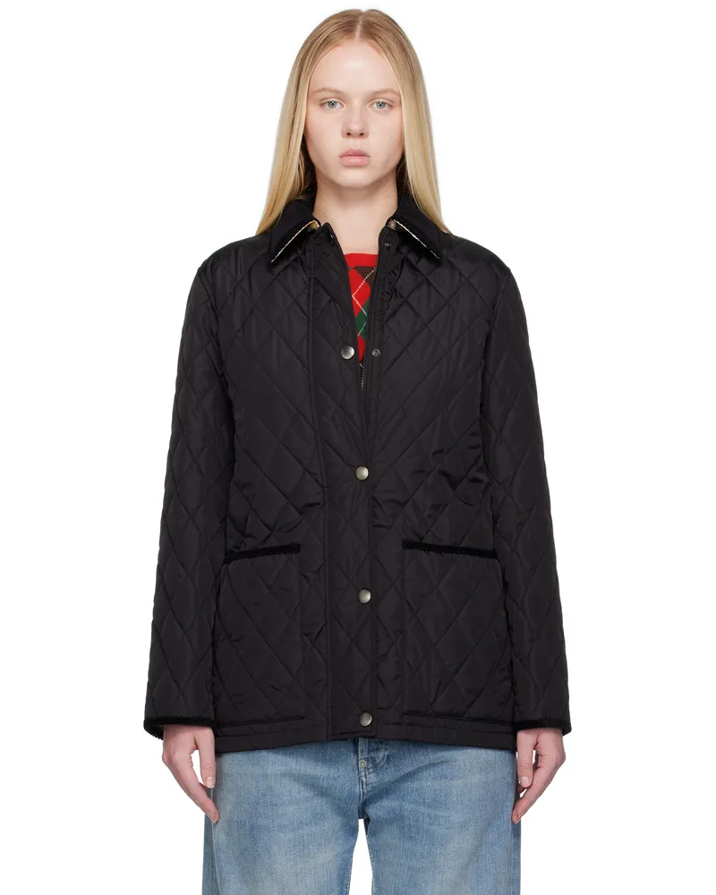 Burberry Black Broadway Quilted Nylon Jacket Black
