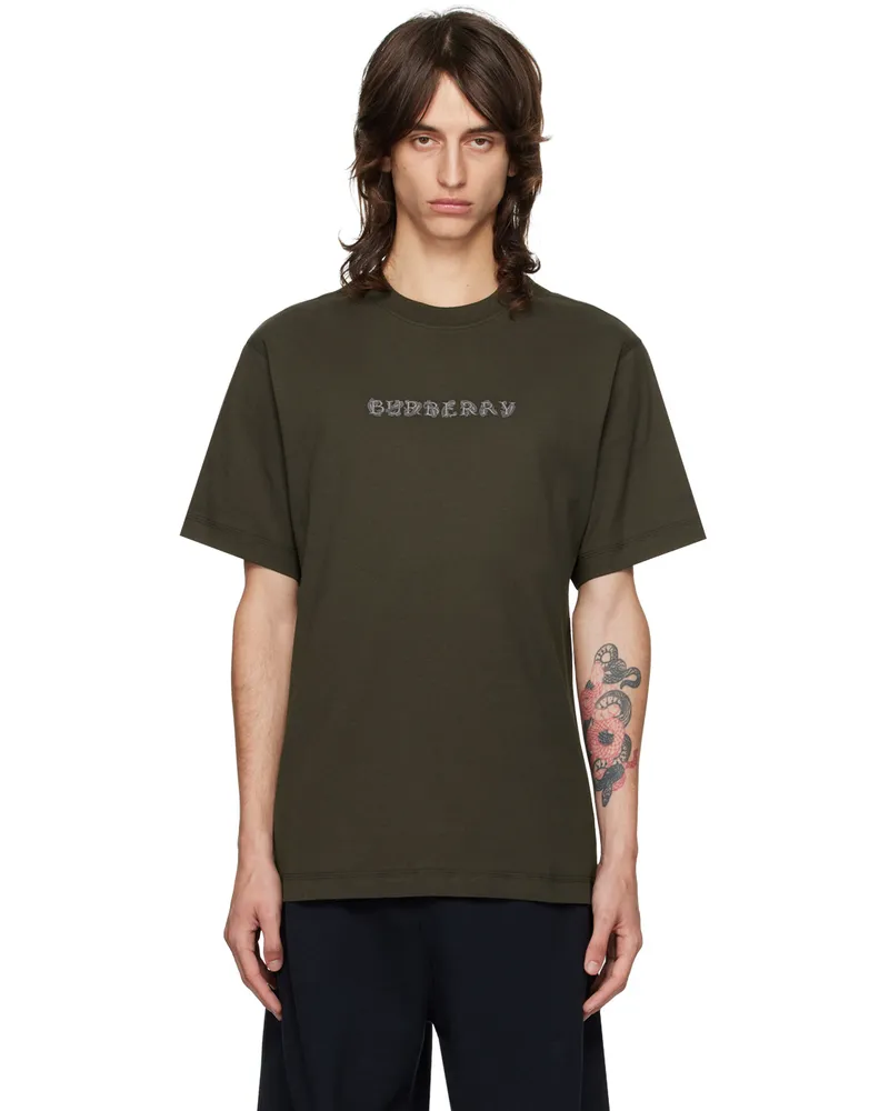 Burberry Brown Printed Paisley Logo T-shirt Shadow