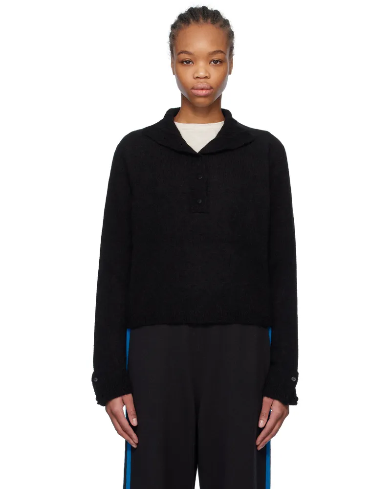 CORDERA Black Baby Alpaca Polo Black
