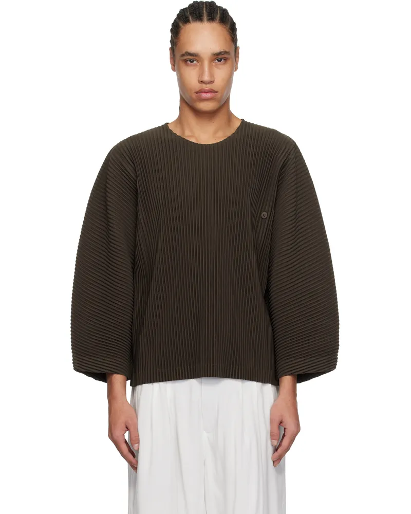 Issey Miyake Brown Turbine T-shirt 46-mud