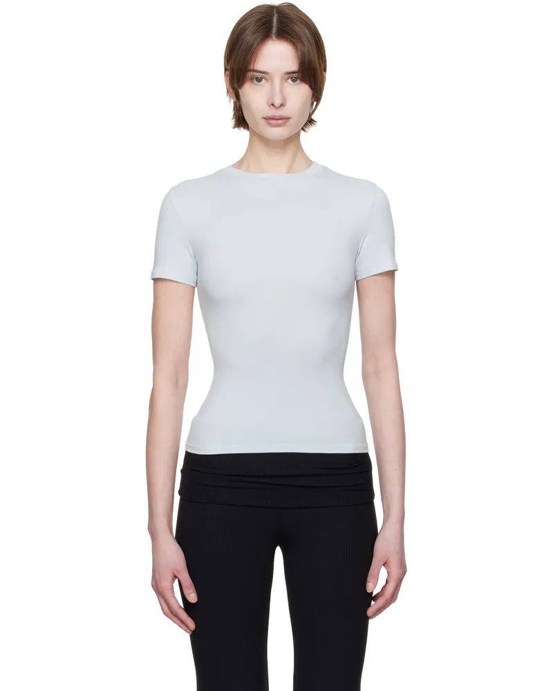 SKIMS Blue Cotton Jersey T-shirt Zen