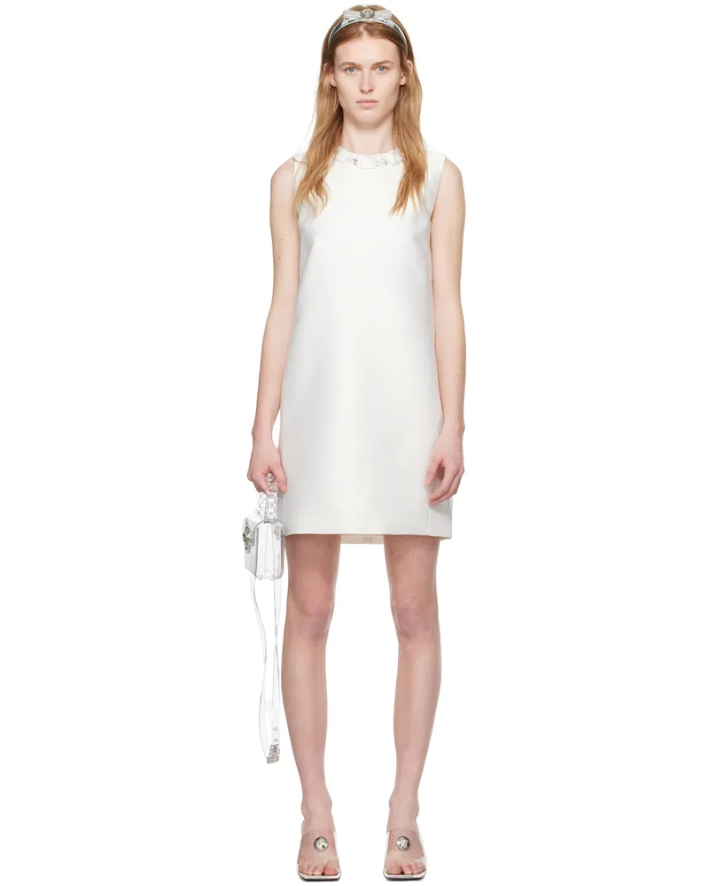 Versace White Crystal Minidress 1w010
