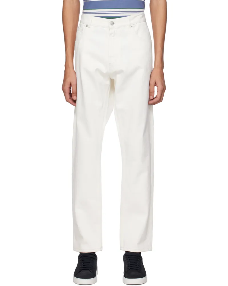 Norse Projects White Slim Jeans Ecru