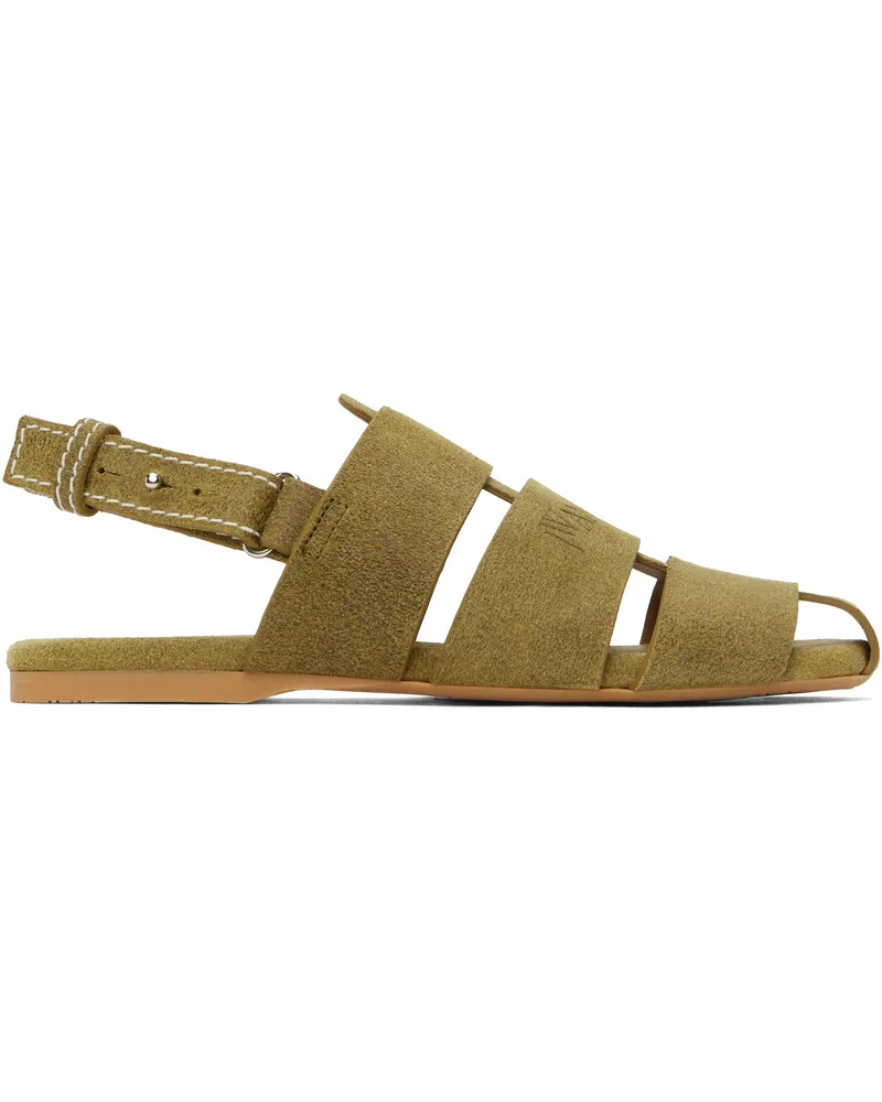 J.W.Anderson Green Suede Fisherman Sandals 526