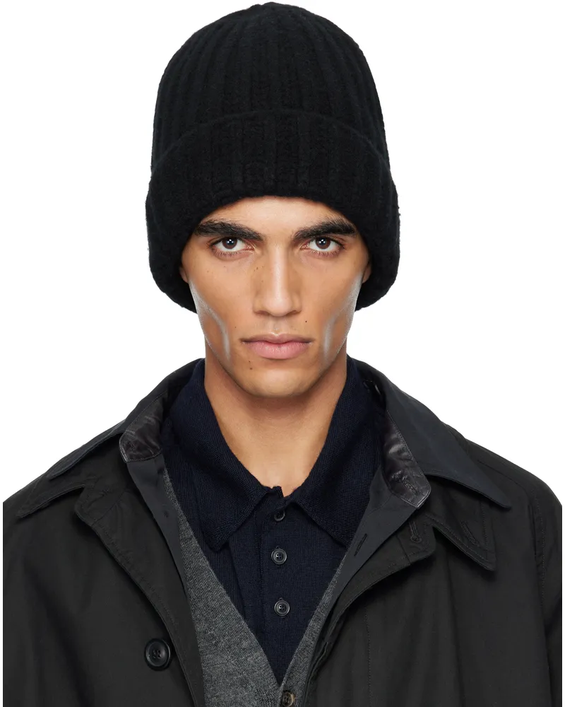 Maison Margiela Black Felted Wool Beanie 900