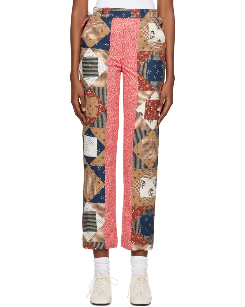 BODE Multicolor 'This And That' Trousers Pink