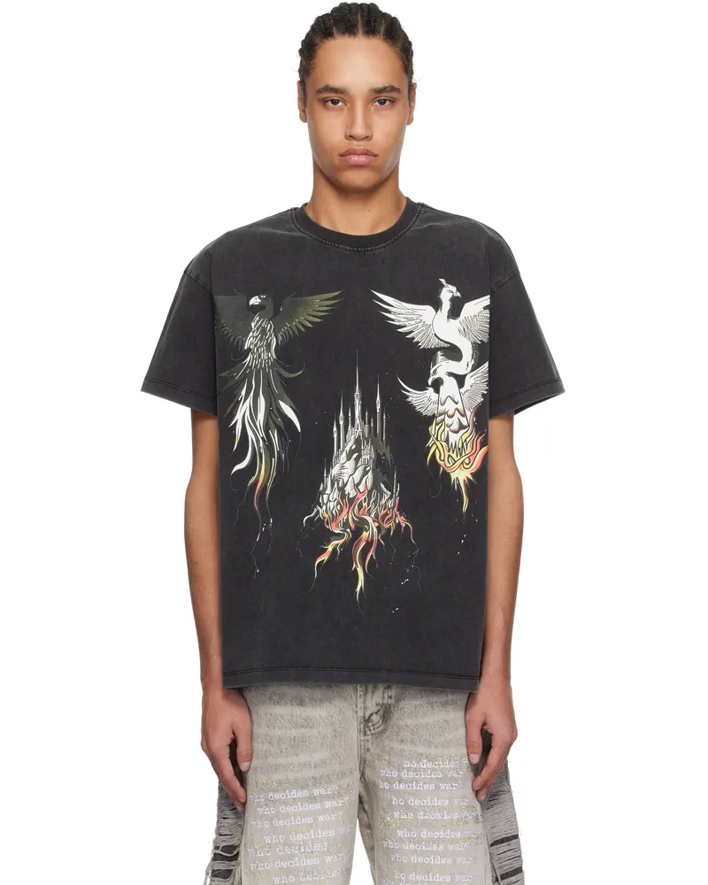 WHO DECIDES WAR Black Nefarious Short Sleeve T-Shirt Chestnut