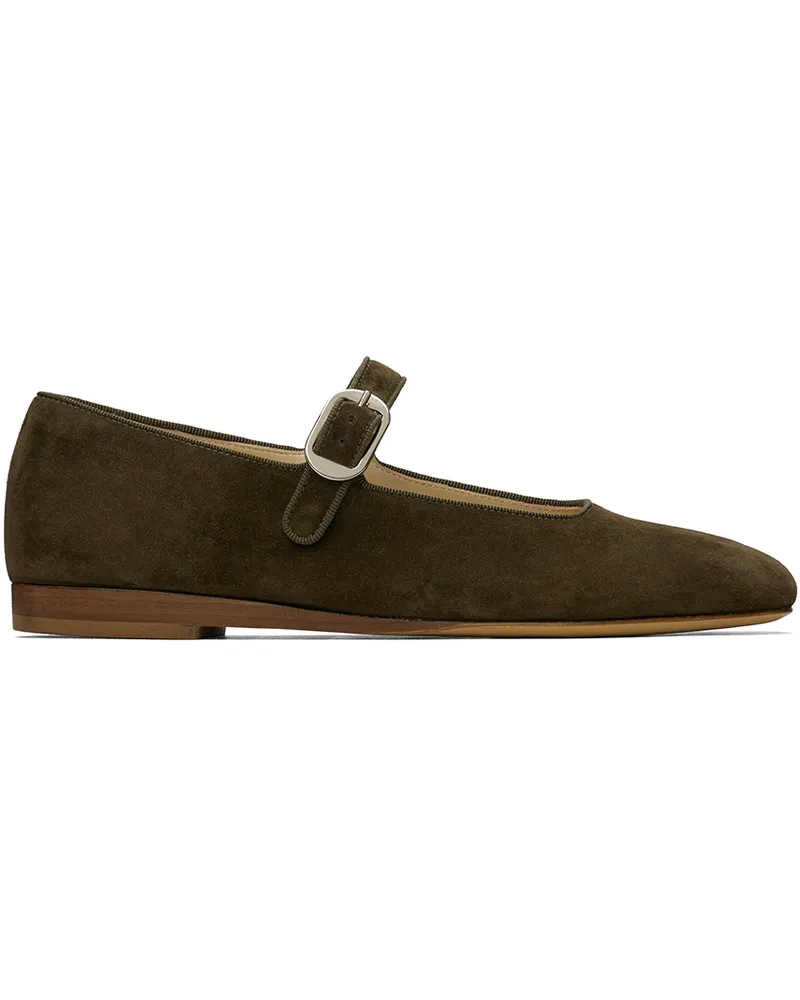 Le Monde Béryl Khaki Mary Jane Ballerina Flats Mil