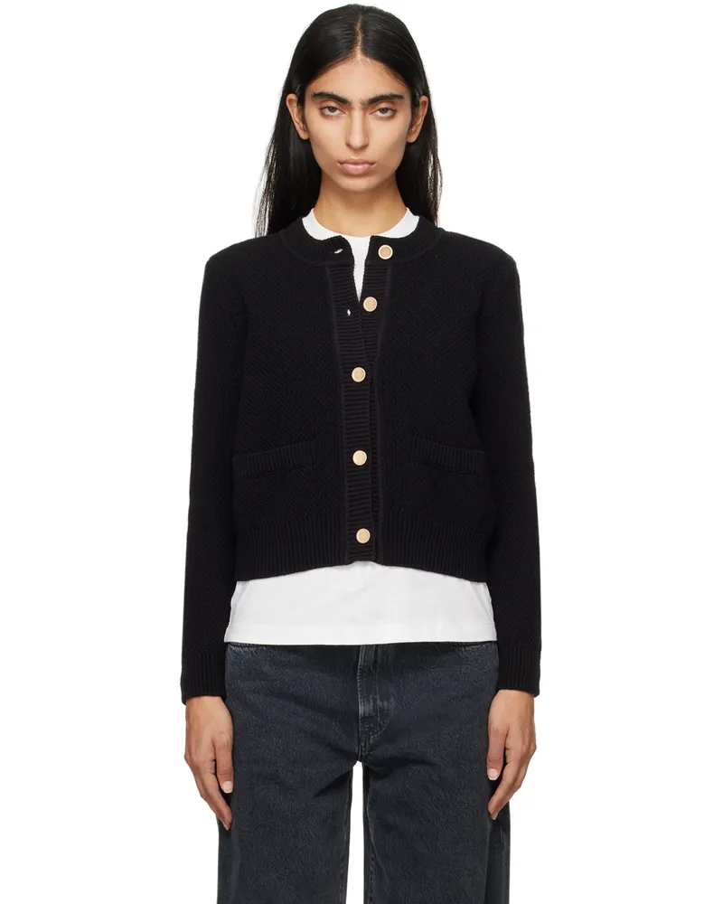 Frame Denim Black Compact Cardigan Black