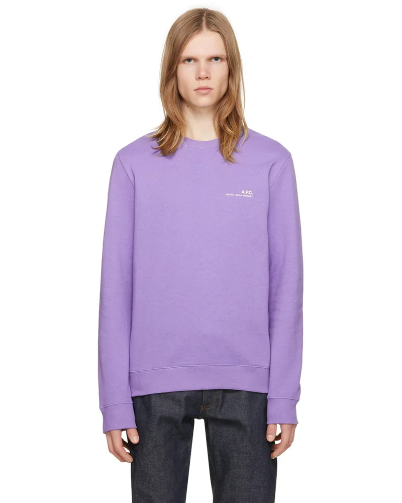 A.P.C. Purple Item Sweatshirt Piq