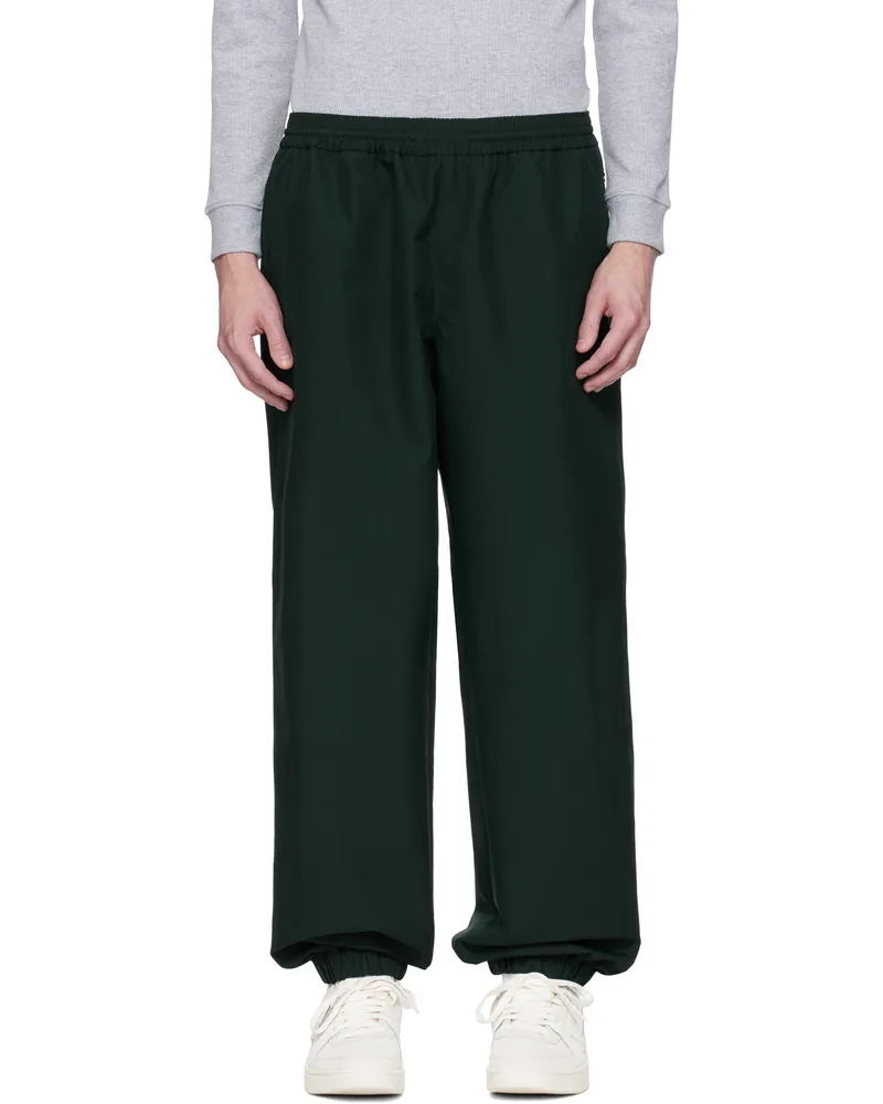 Lacoste Green Runway Oversized Twill Trousers Dark
