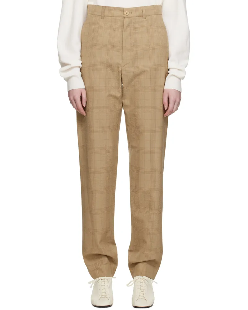 Christophe Lemaire Brown Loose Suit Trousers Mu004