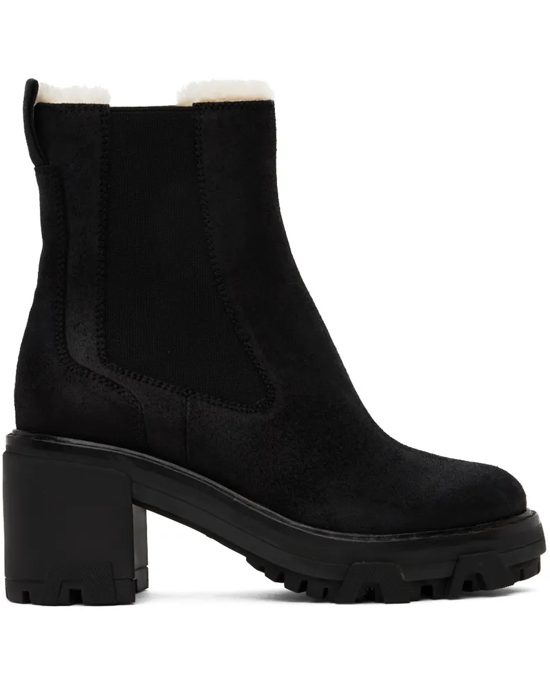 Rag & Bone Black Shiloh Shearling Boots Blks