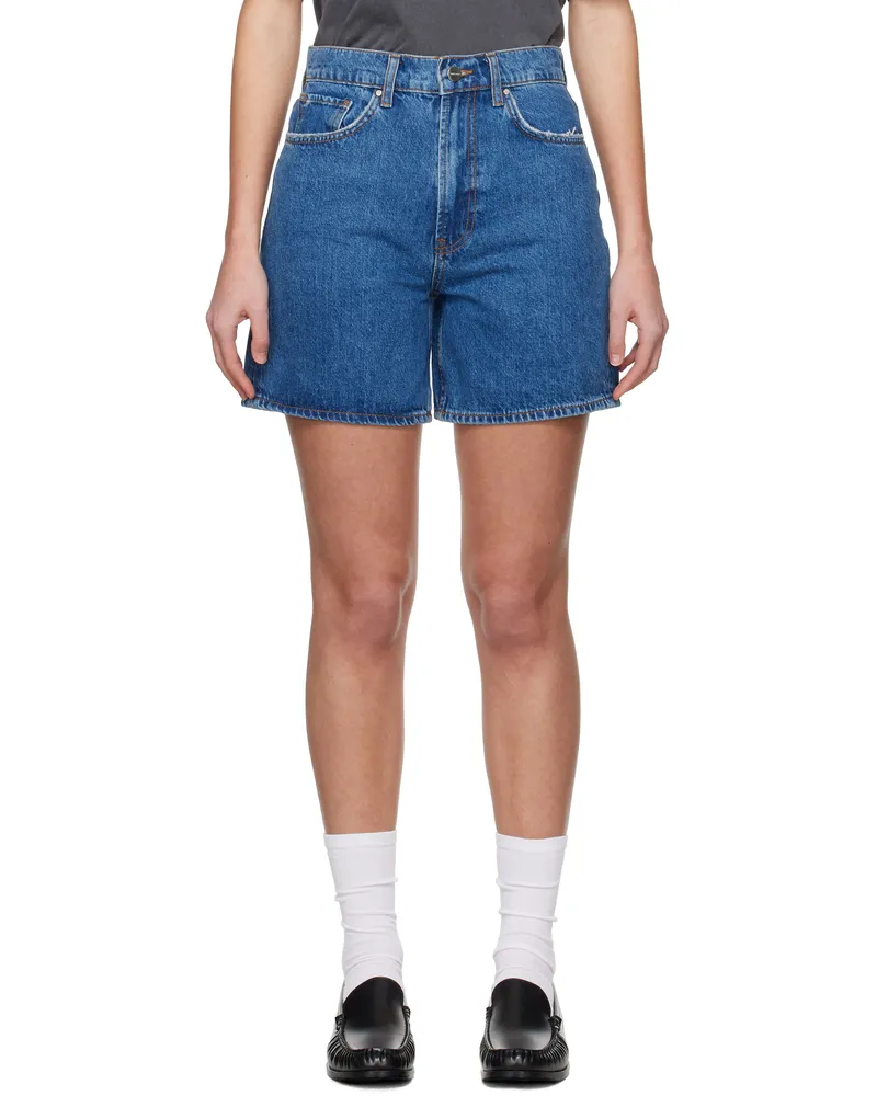 Anine Bing Blue Kat Denim Shorts Vintage