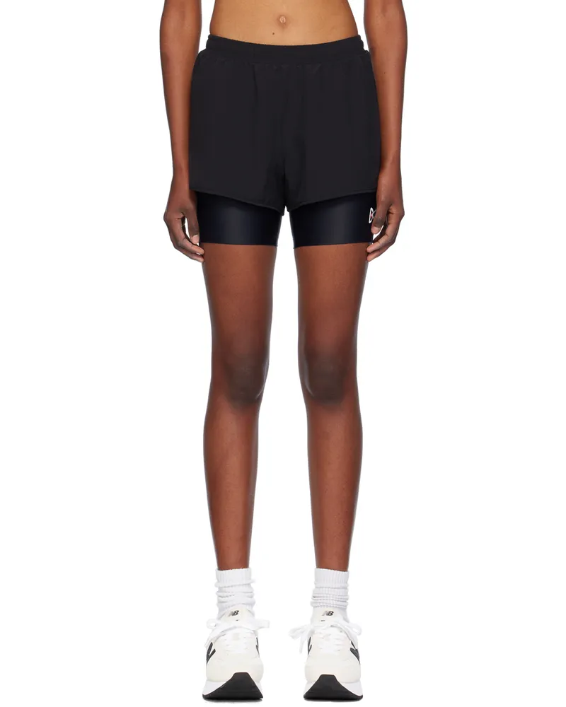District Vision Black Layered Trail Sport Shorts Black