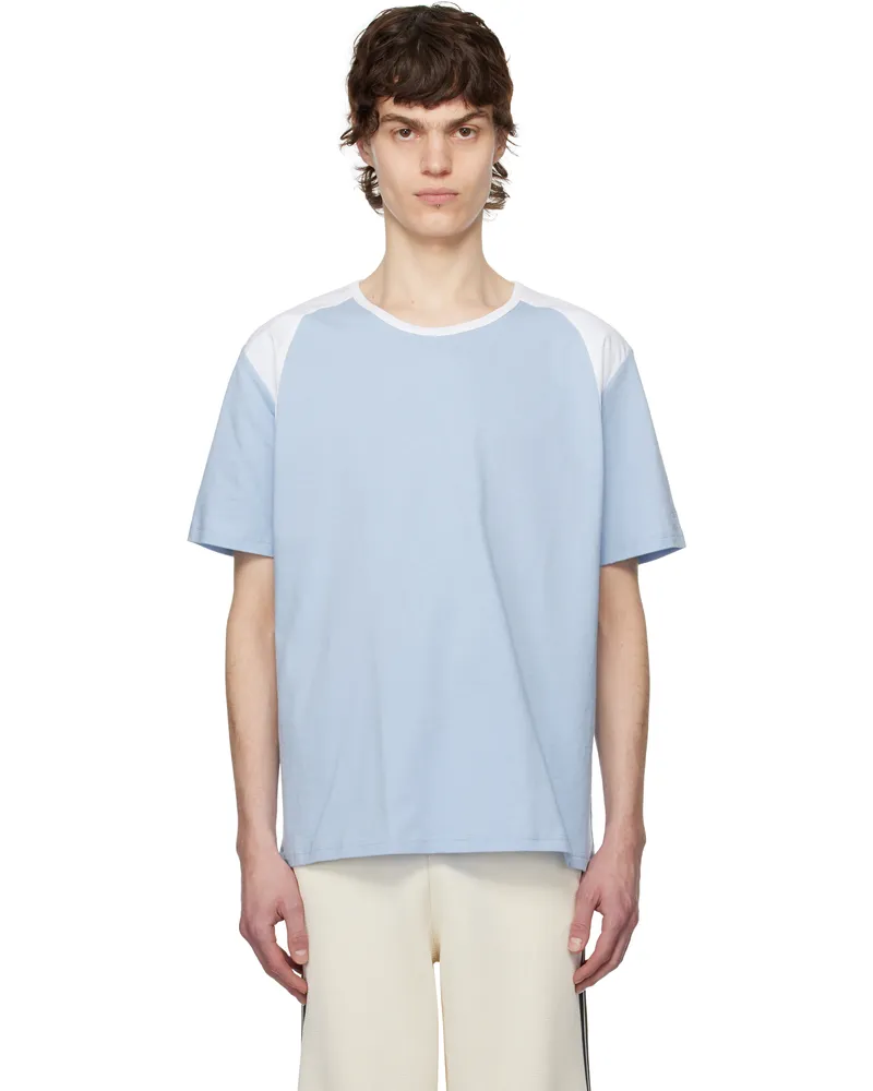 Wales Bonner Blue Dub T-shirt White