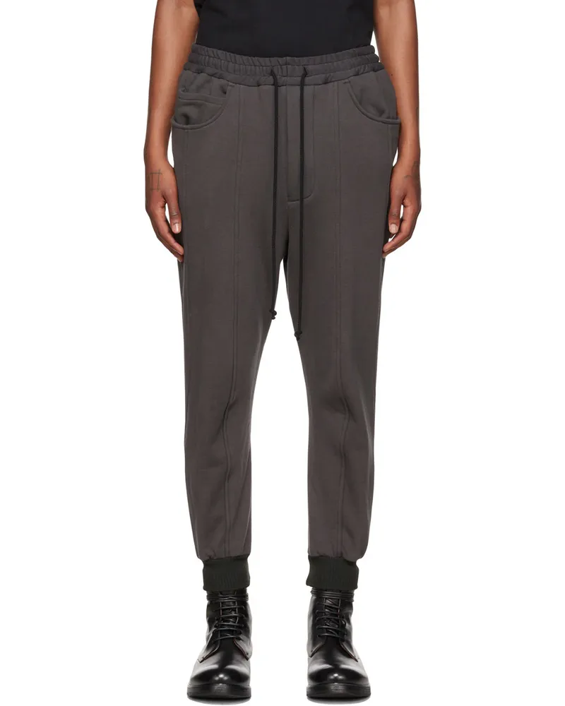 Song For The Mute Gray Paneled Lounge Pants Washed