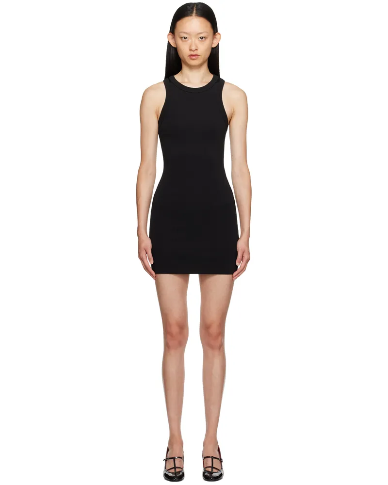 Esse Studios Black Crewneck Minidress Black