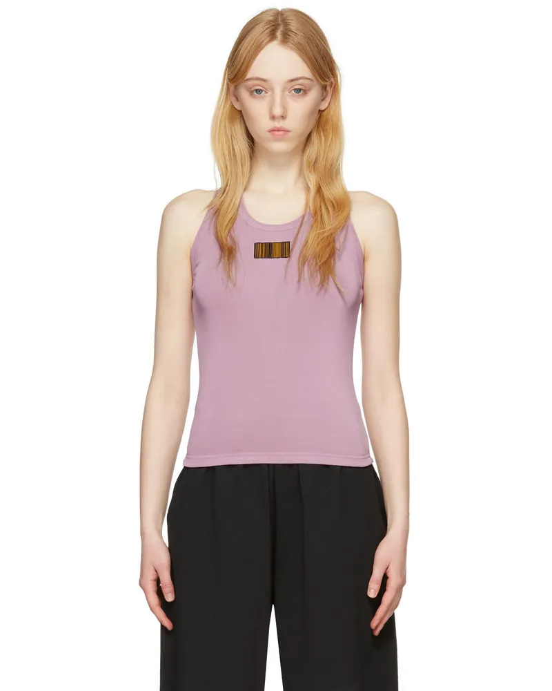 VTMNTS Purple Barcode Tank Top Lilac