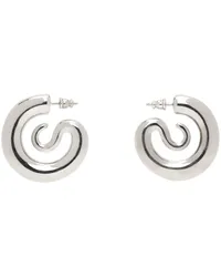 PANCONESI Silver Small Serpent Hoop Earrings Silver