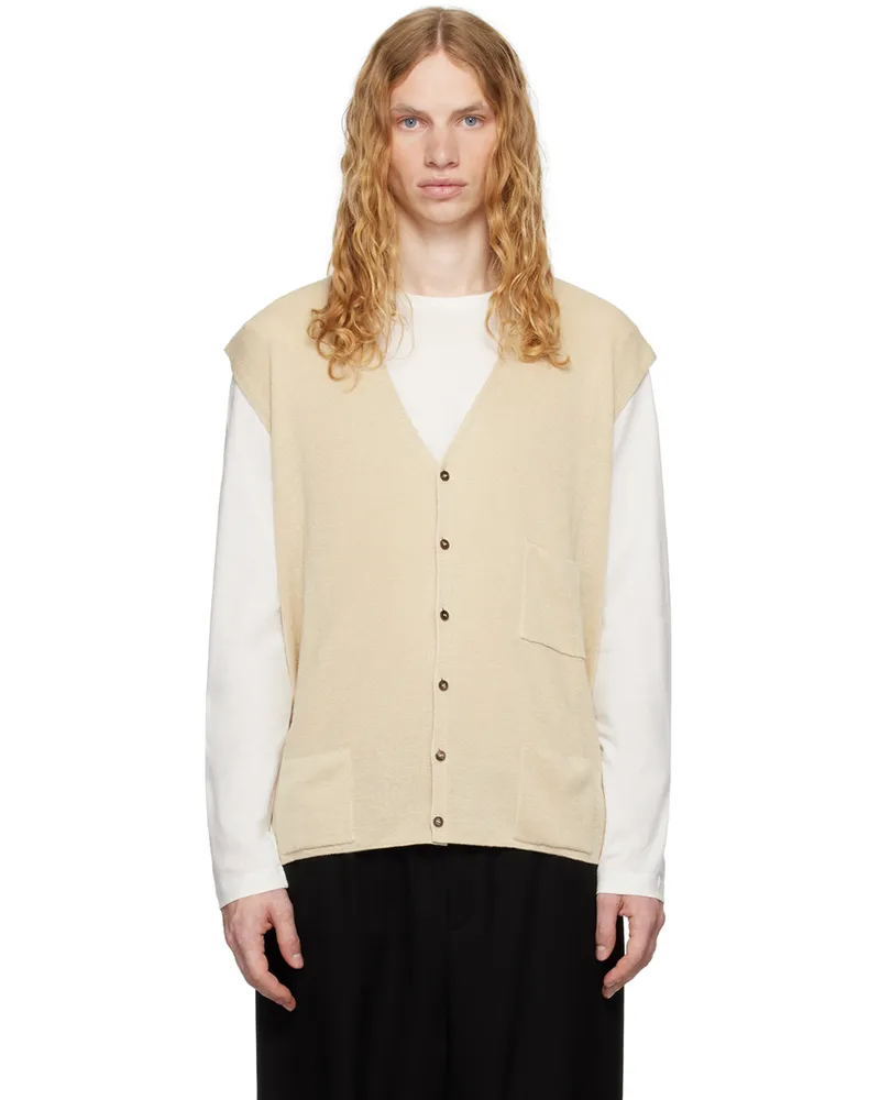 The Row Beige Tarik Vest Ecr