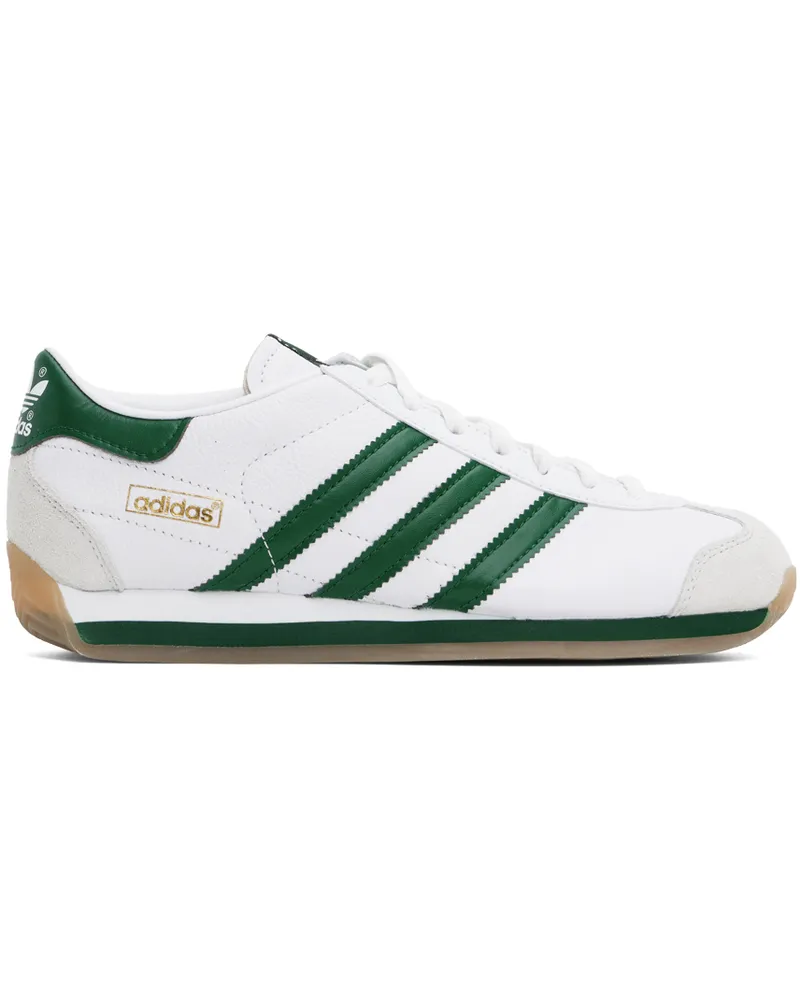 adidas White & Green Country OG Sneakers Ftwr